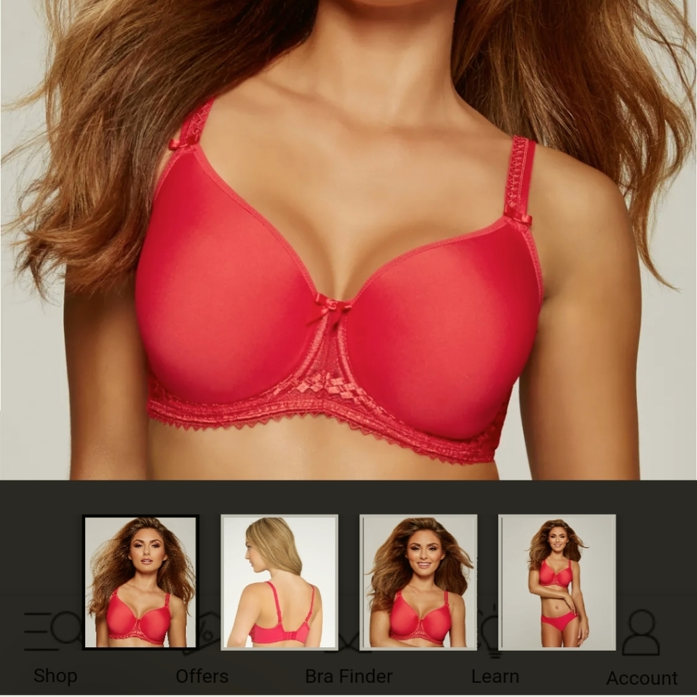 Fantasie Rebecca red spacer bra 32FF